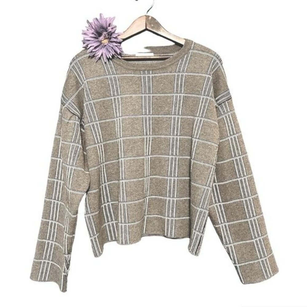Plaid Tan Women's Top